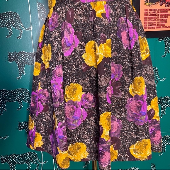 Anthropologie Twinkle By Wenlan Cotton and Silk Blend Floral Dress Size 6 - Picture 7 of 10